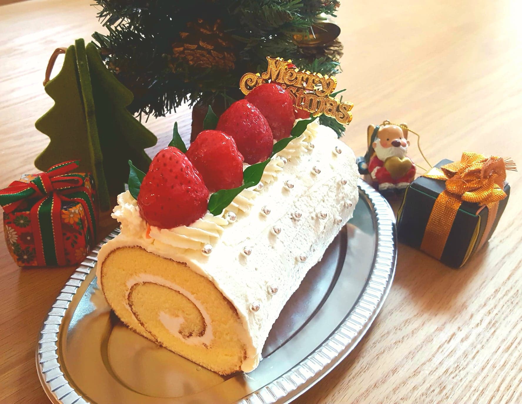 ぐで猫 ロールケーキ クリスマス No.746 - 素材/材料